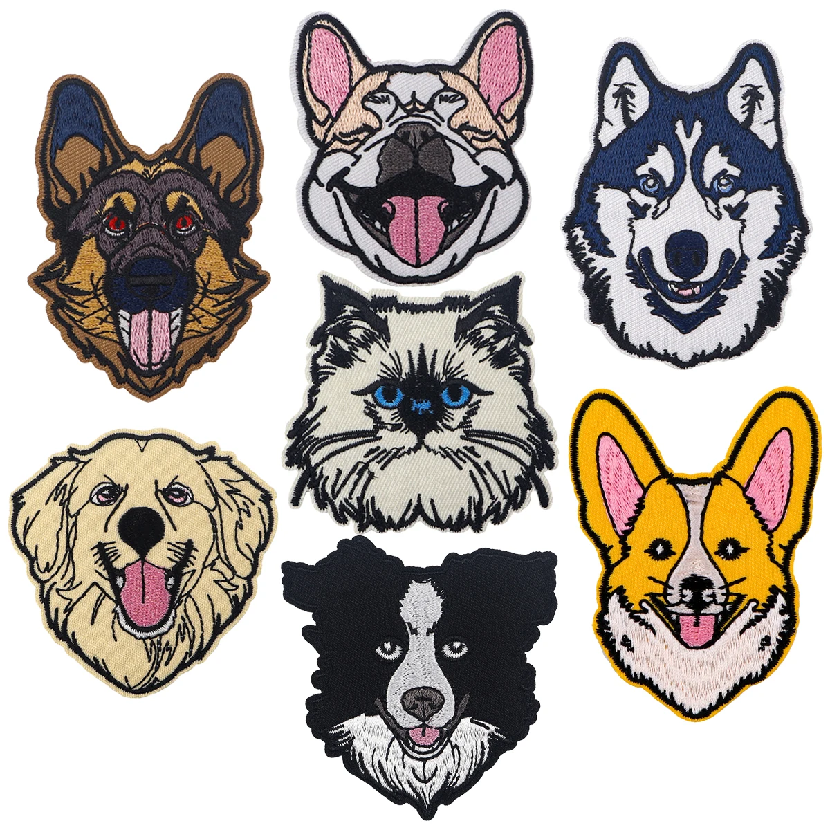 

Cute Pet Dog Patch Embroidered Patches On Clothes Iron On Patches For Clothing DIY Patch Jackets Sew Stickers Gifts for Friends