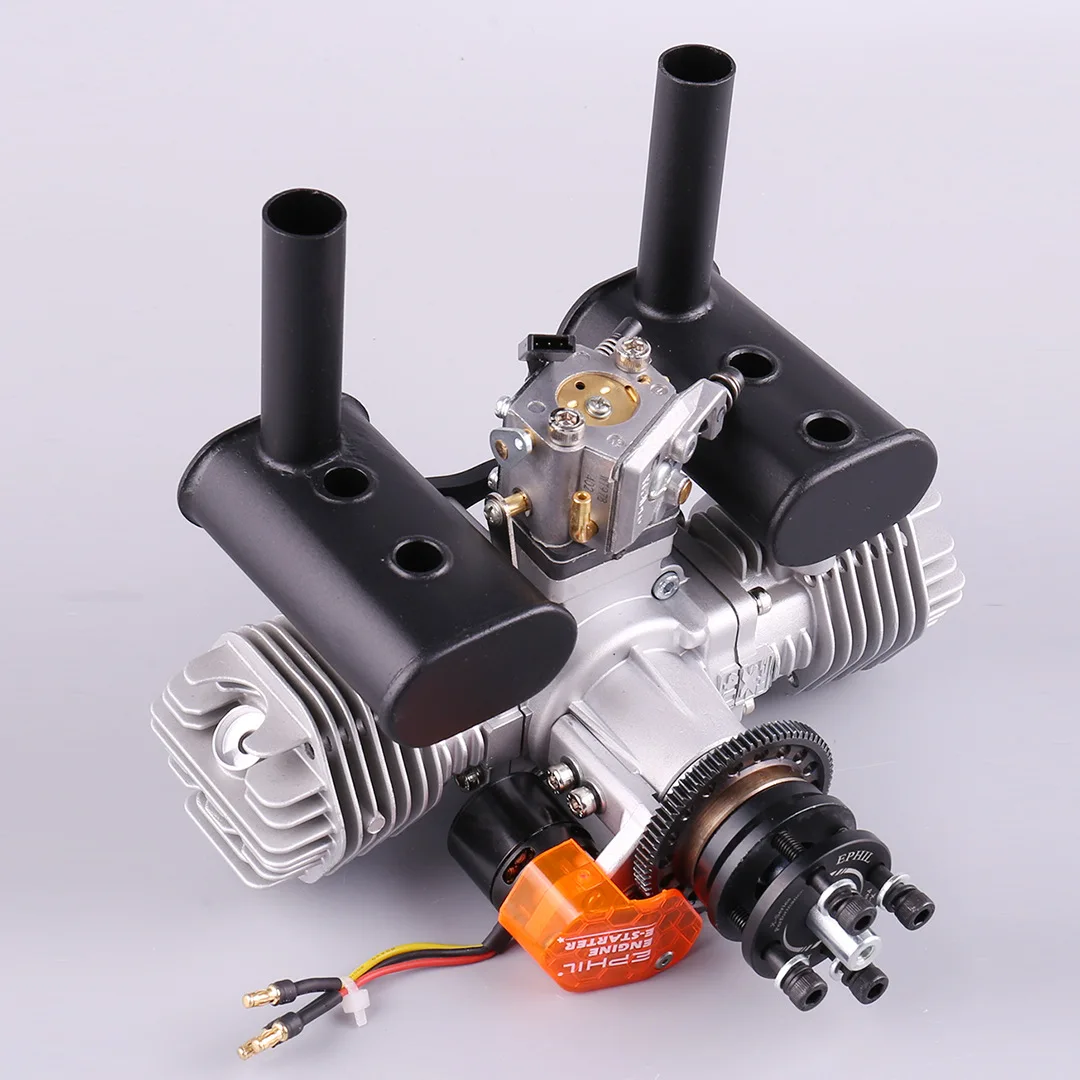 EPHIL X-40cc-T PRO Model Aviation Gasoline Engine Electric Starter Opposed Twin-cylinder Two-stroke Fixed Wing Drone Accessories