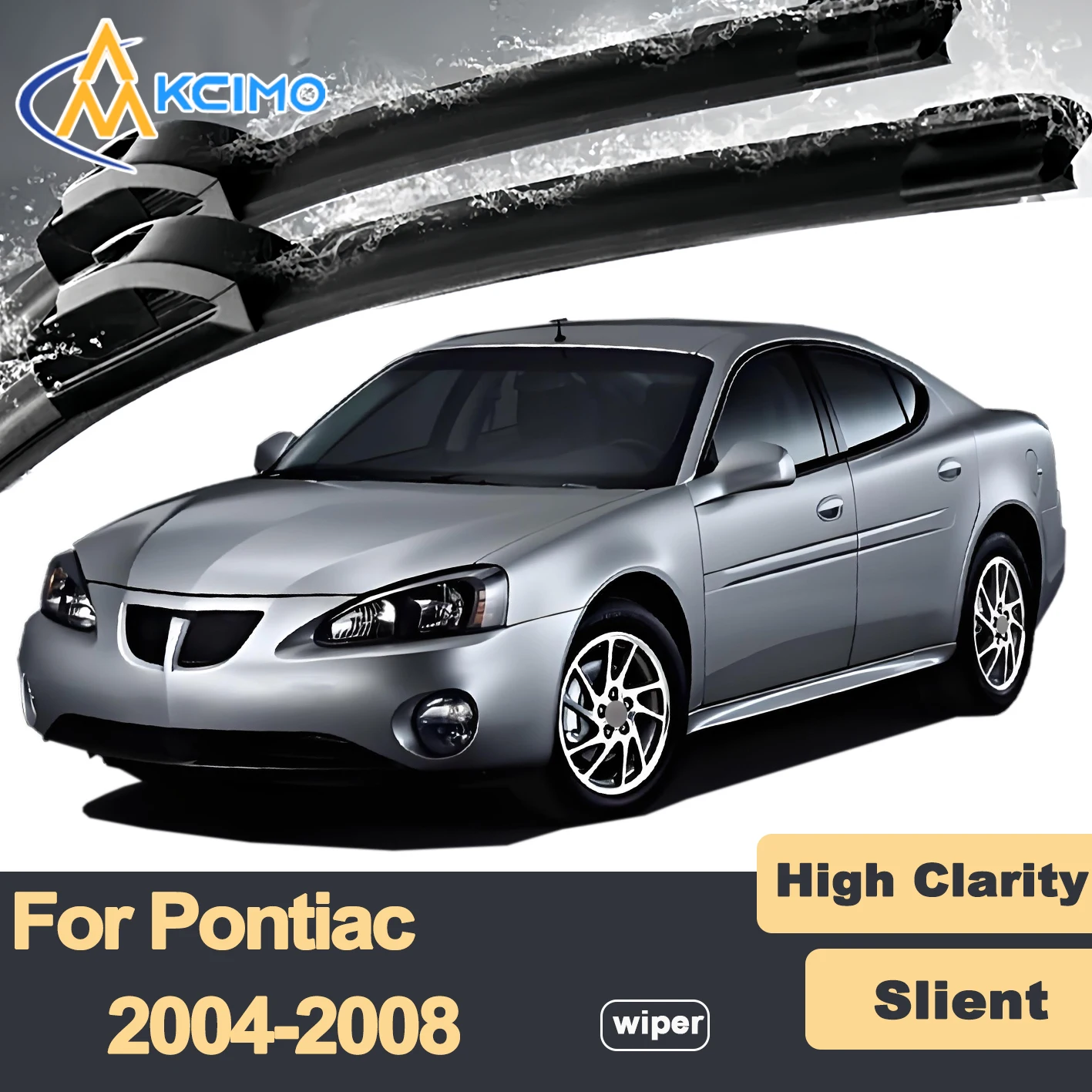 

Premium Rubber Durable Silent Windshield Wiper Blades 2pcs for Pontiac Grand Prix 2004-2008 Front Wiper Blades Set
