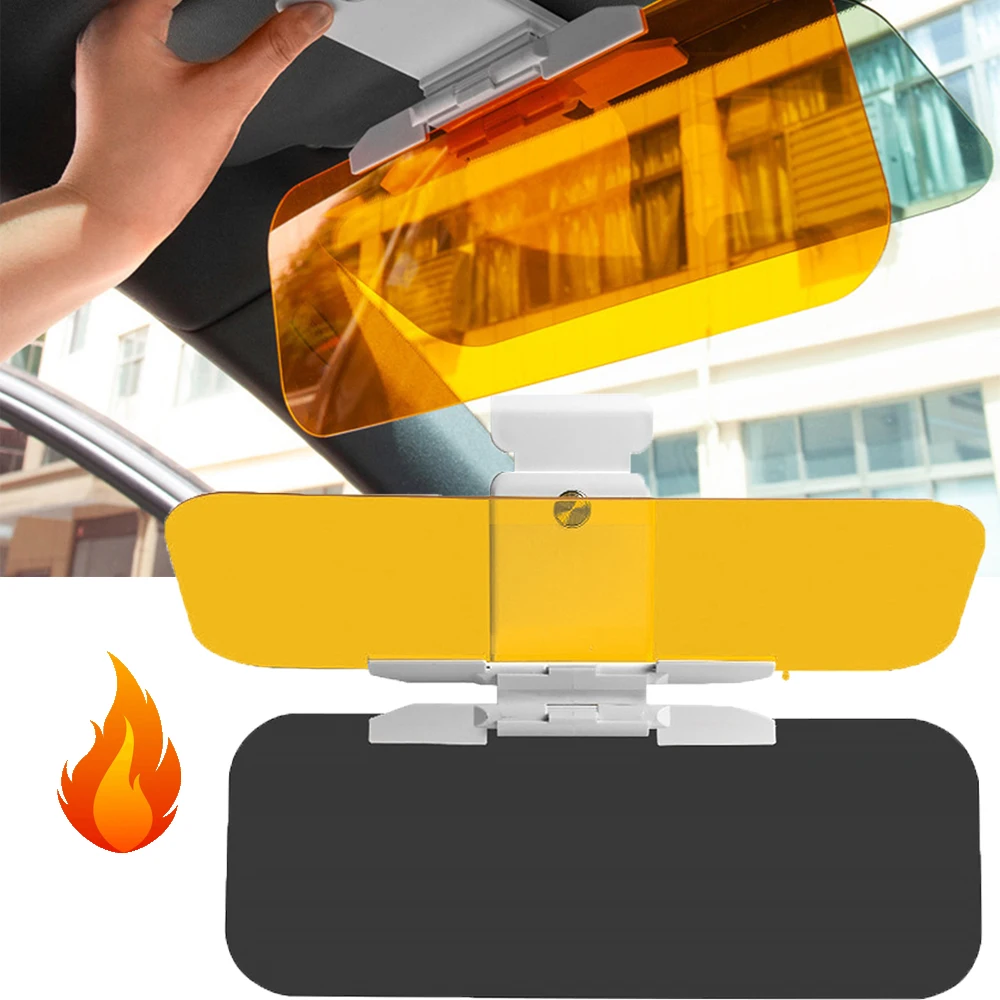 Car Sun Visor Extender Day and Night Anti-Glare Visor Adjustable Sun Blocker Anti-UV HD Anti Sunlight Dazzling Goggle for Car