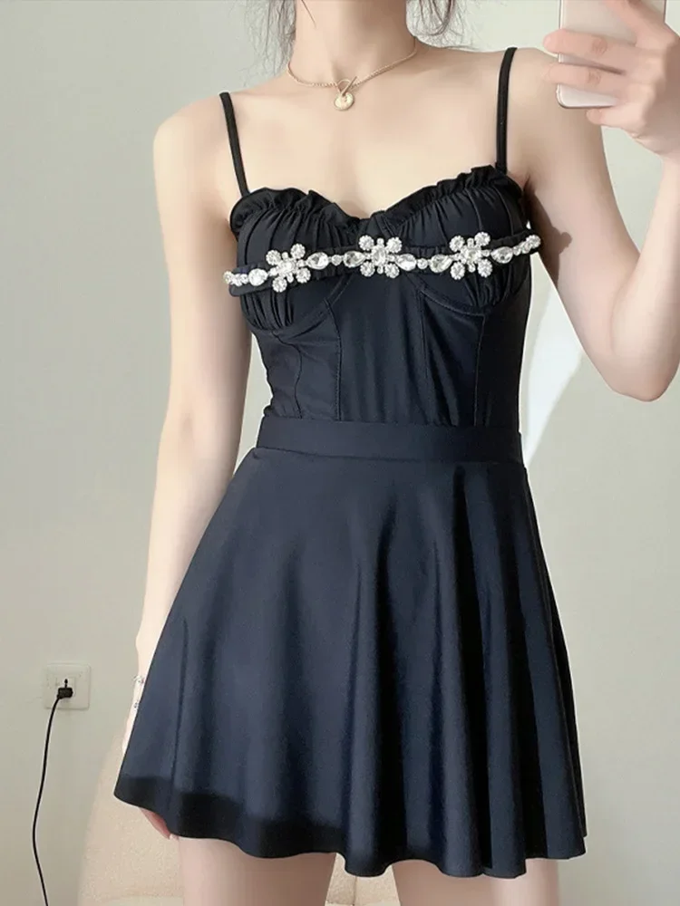 Sexy magro floral biquinis feminino sem alças maiô de cintura alta sem costas praia biquinis 2025 novo verão banho de uma peça maiô