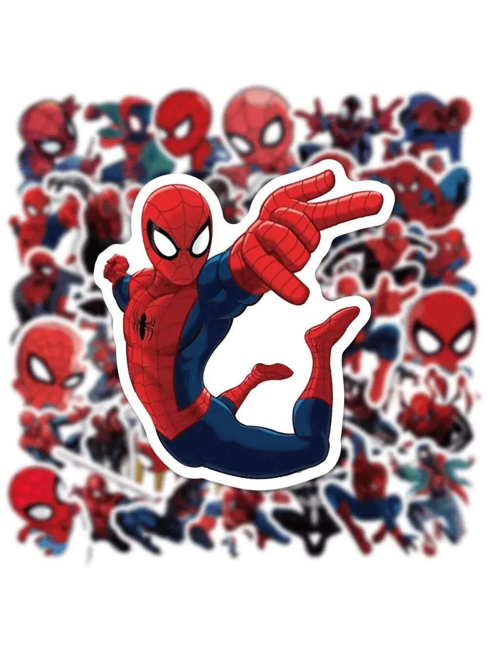 

50 шт. наклеек с Человеком-пауком Marvel, крутые мультяшные граффити-стикеры, водонепроницаемые наклейки для багажа, телефона, гитары, скрапбукинга, детские игрушки