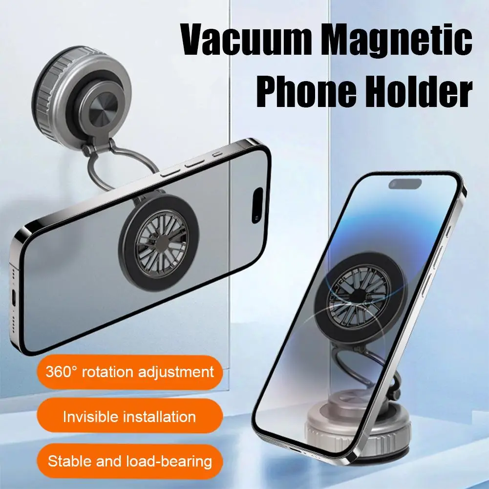 Vacuum Magnetic Suction Car Phone Holder Foldable Suction Cup Mirror Gym Bath Bracket Universal For J9u5