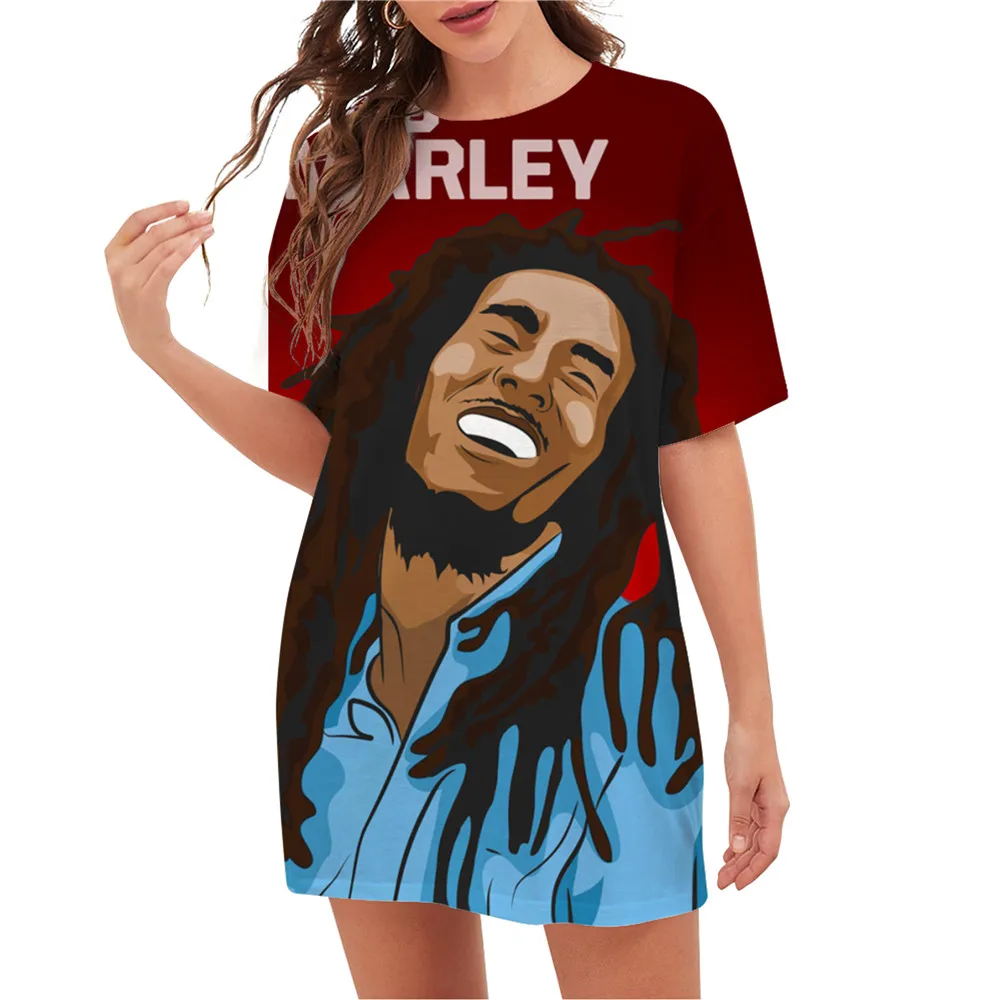 CLOOCL Trending Women T-shirt Singer Reggae Creator Bob Marley Pattern 3D Printed Pullover Tops Hip Hop Blouse Party Clothing