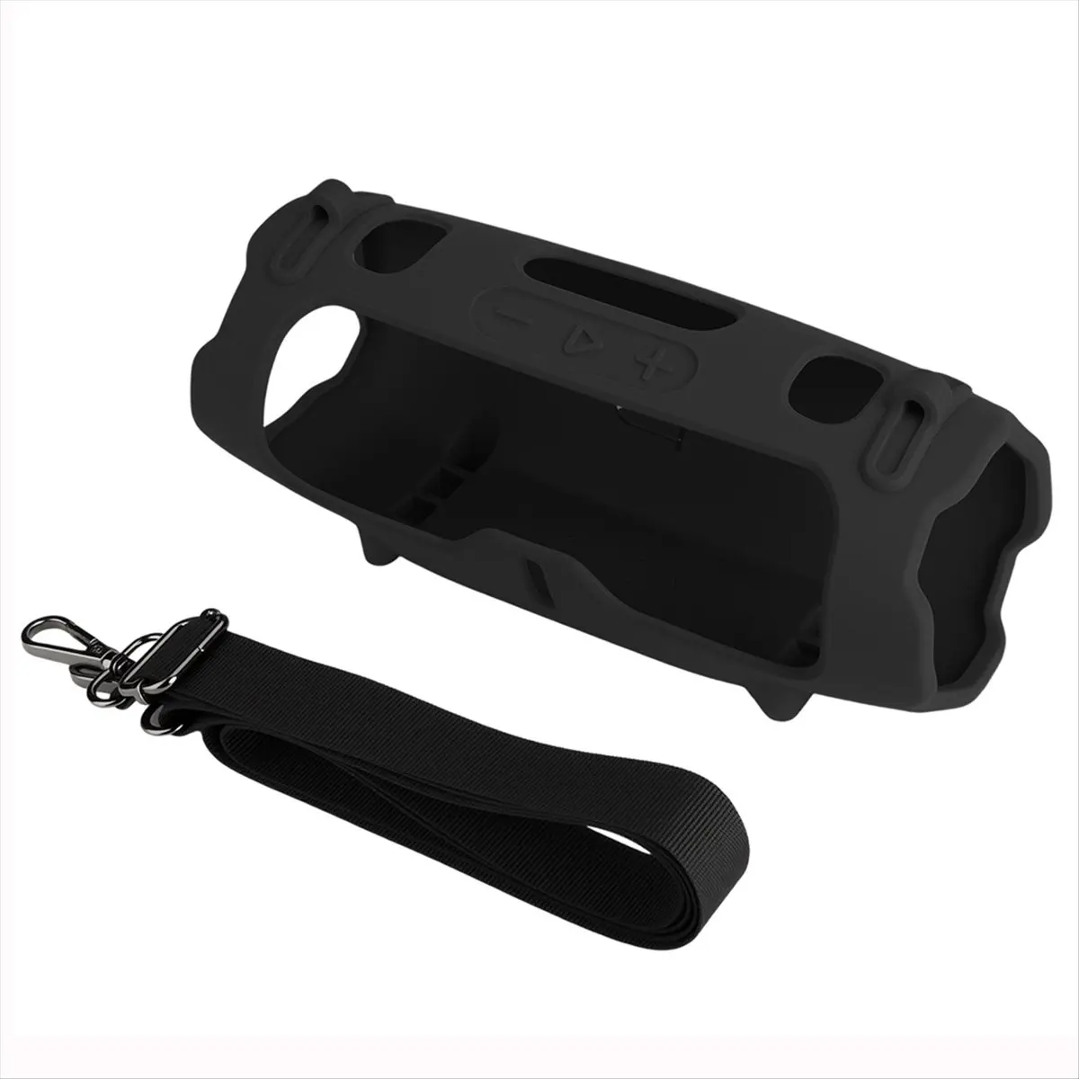 A99X  Portable Silicone Cover Case for Charge 6 Bluetooth Speaker, Protective Case for Charge6 Speaker Black