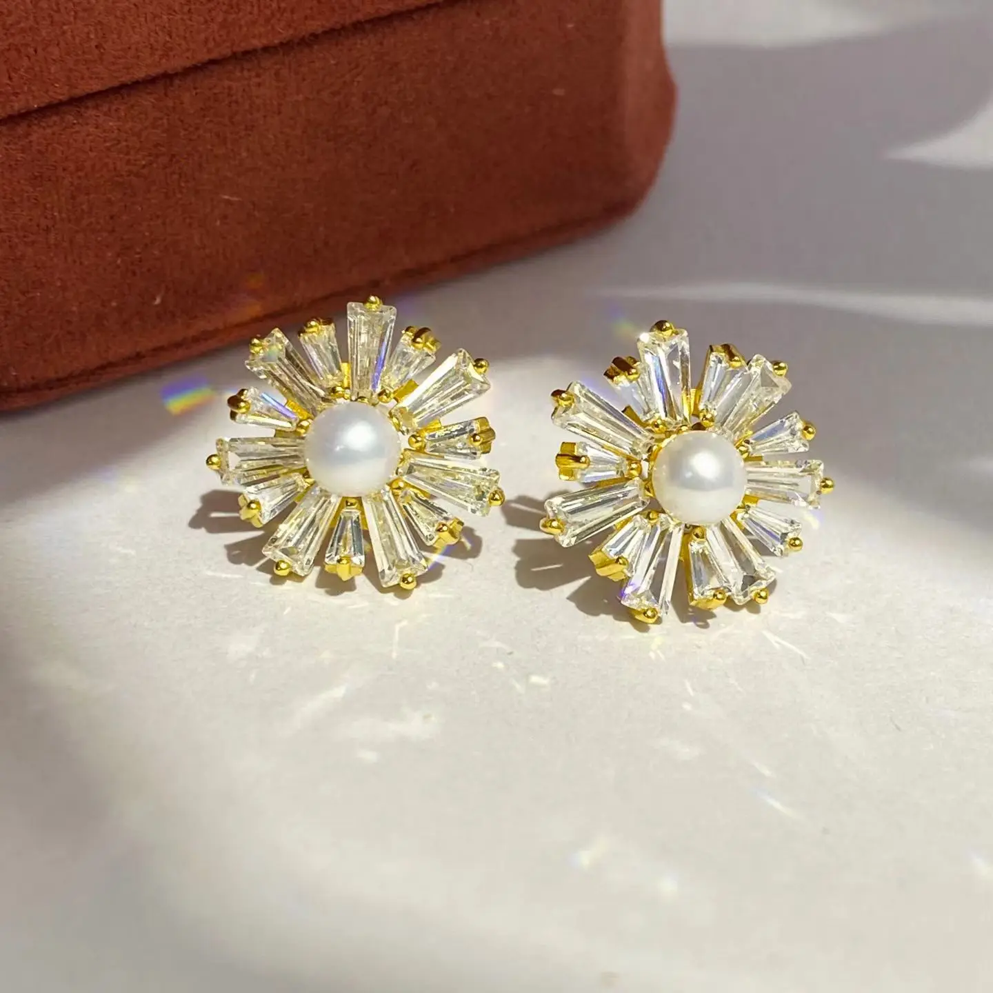 S925 Sterling Silver Earrings Mount Findings Settings Base Mounting Parts Accessory Fittings for 4-5mm Pearls