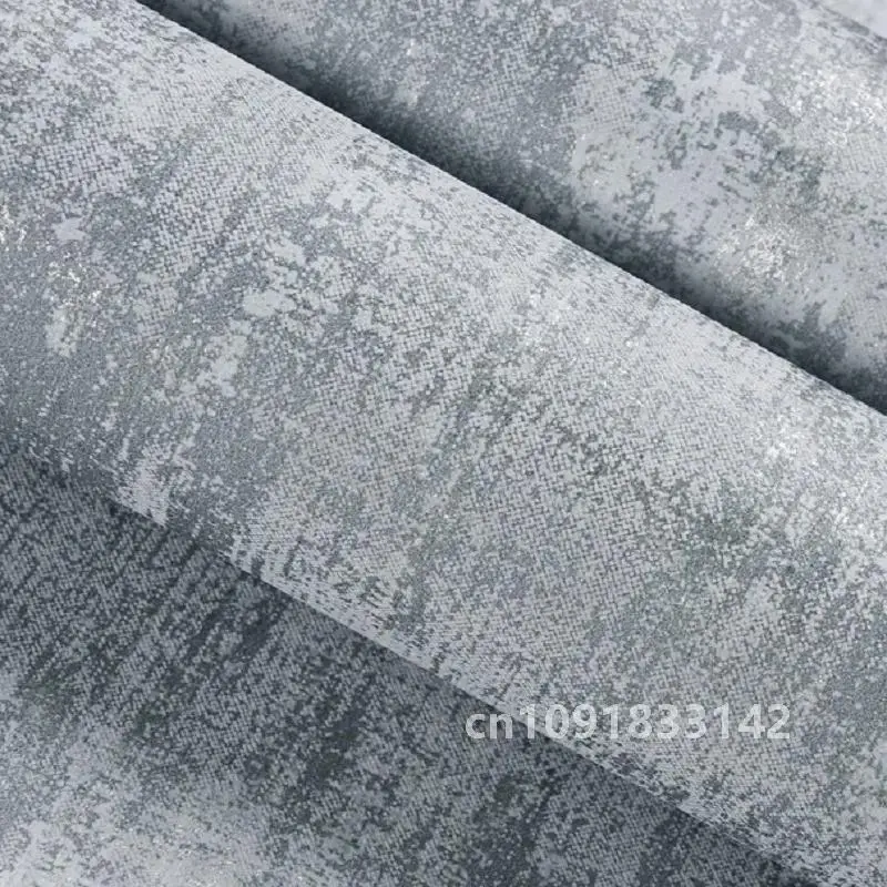 Retro Industrial Metallic Wallpaper Non-woven Cement Concrete Texture Wall Paper Roll for Living Room Bedroom Shop Decoration