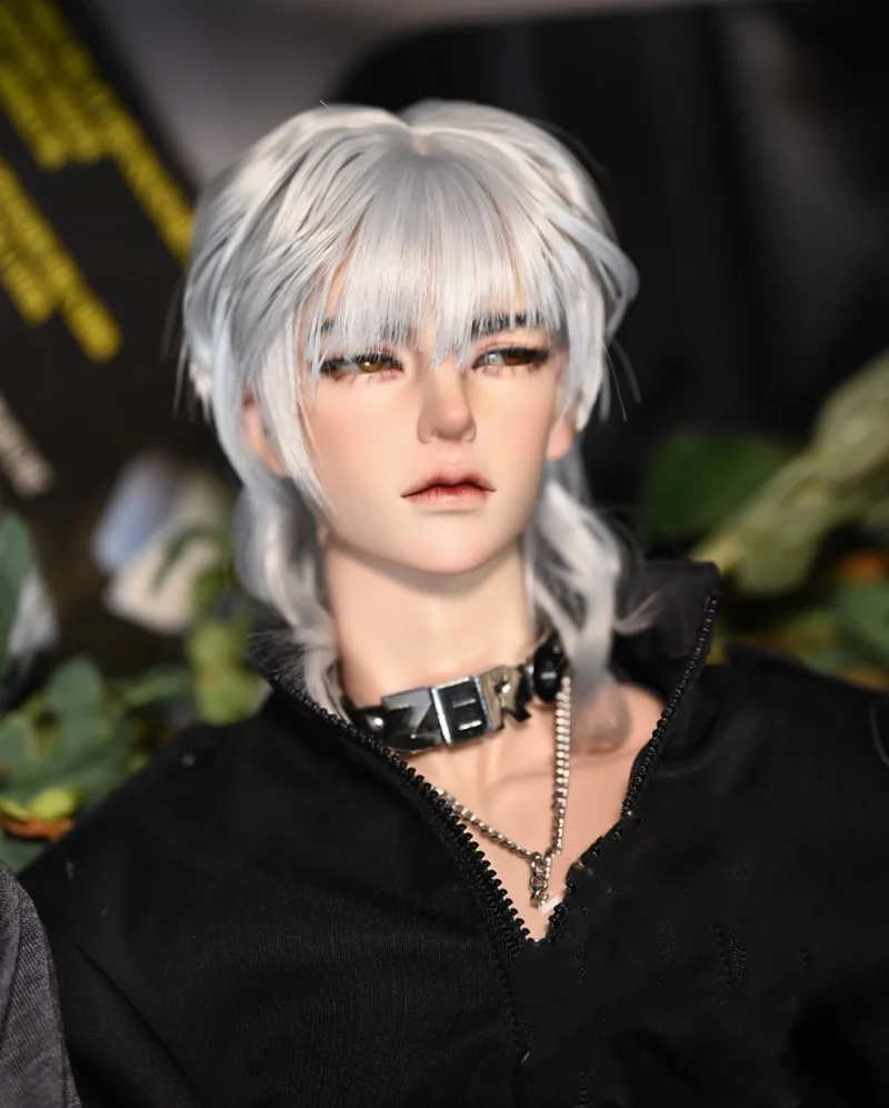 

Парик для куклы bjd подходит для размера 1/3 1/4, высокотемпературный шелковый парик, ручная модифицированная прическа с небольшим сломанным чехлом, волчий хвост r