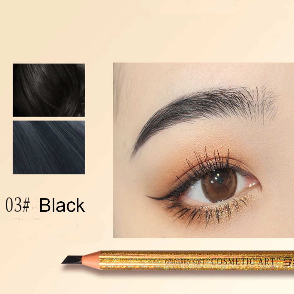 5 Color Microblading Eyebrow Pen Waterproof Permanent Makeup Eye brow Pencil Positioning Lip Dark Brown Gray Black Red Brown