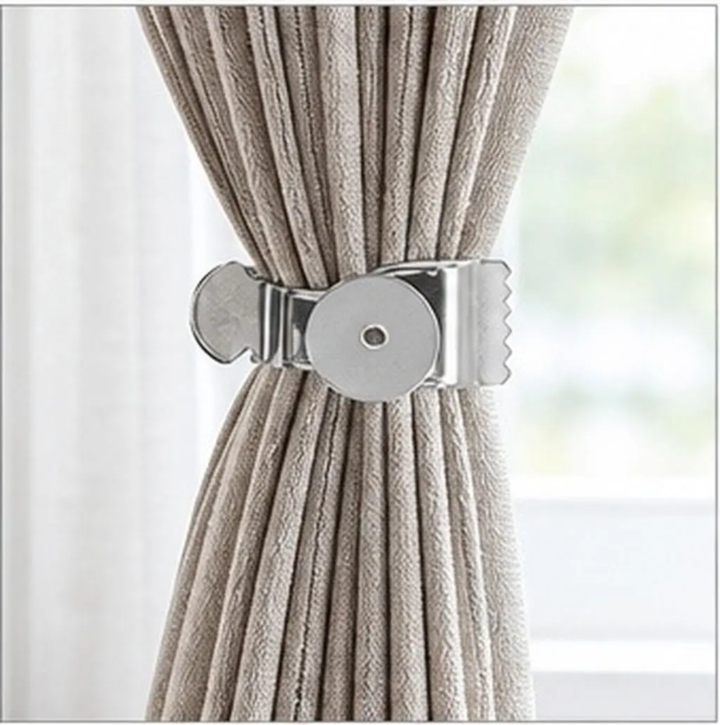 6Pcs Stainless Steel Curtain Clips Rust Proof Serrated Grip Metal Curtain Clips for Drapes Blinds Canopy Hanging Home Decor