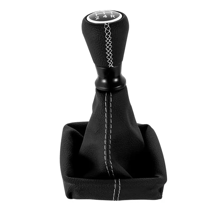 Leather / ABS Car Gear Shift Knob For Peugeot 206 406 Boot Dust Boot Cover Gaiter Collors 5 Speed Accessory