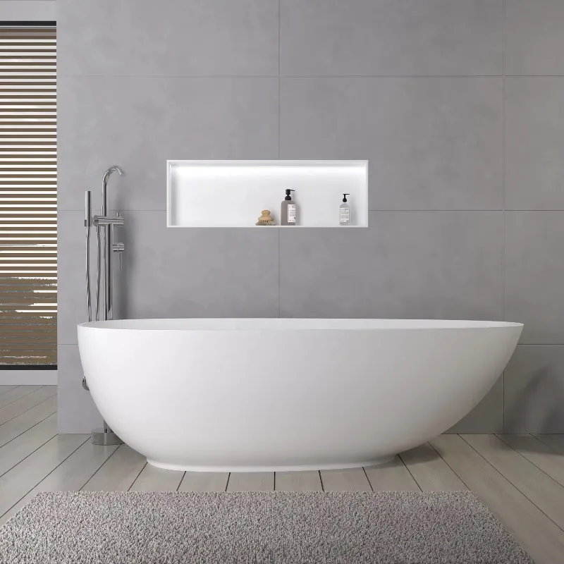 Hotel Free Standing Bathtub Stone Bathtub Acrylic Solid Surface Bathtub Bath Tub Soaking