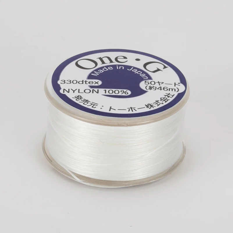 One-G Beading Thread 100% Original Made In Japan 330Dtex 46Meters/Roll  Nylon Thread For Needle Work