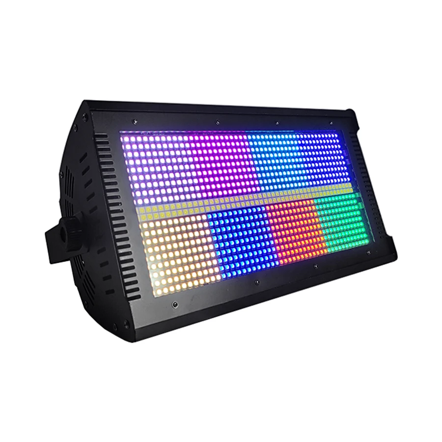 Led 1000W światło stroboskopowe RGB 8 + 8 Strobee DMX światło sceniczne DJ Disco Club Bar spotkania rodzinne miganie
