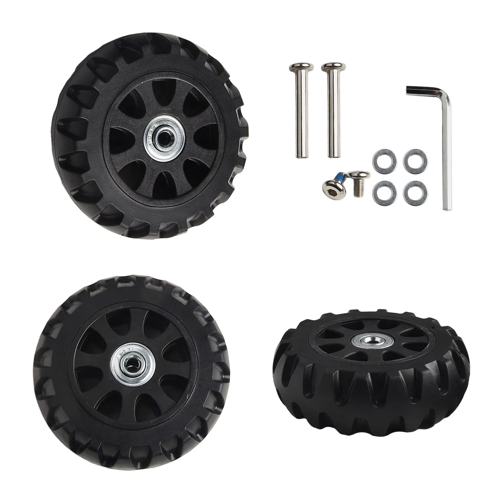 2 Sets Suitcase Replacement Wheels Plastic Trolley Suitcase Lightweight Wear Resistant Wheel Rubber Worn Casters Damaged Wheels