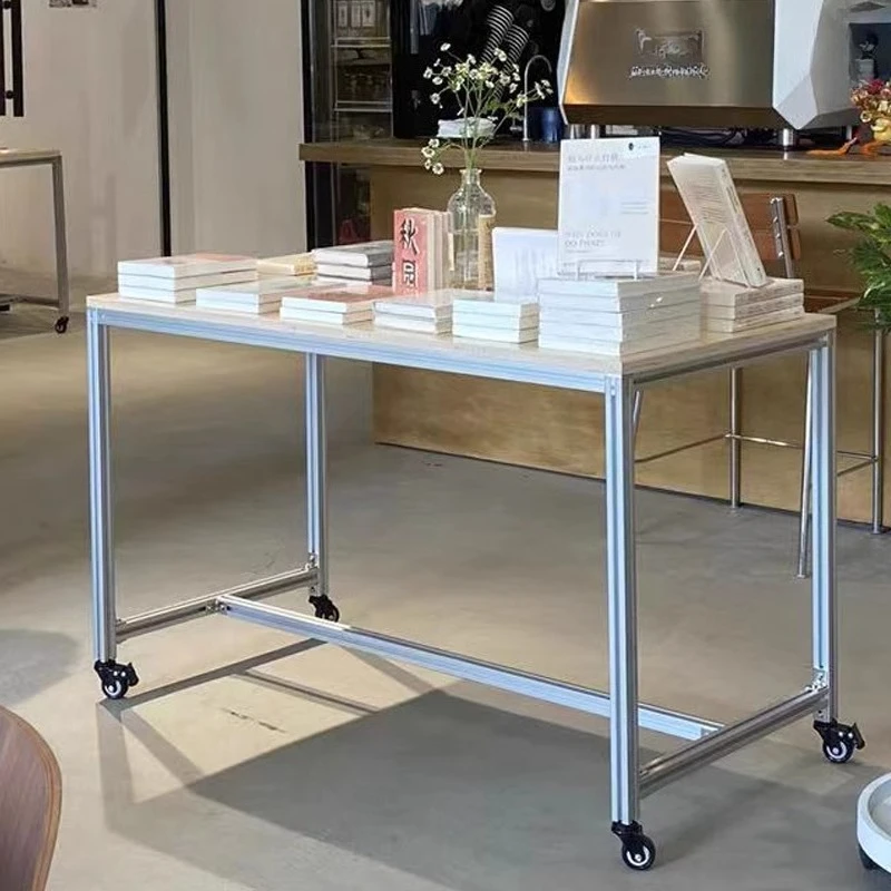 

Nordic Birch Desk Computer Desk Solid Wood Workbench Conference Table Simple Modern Aluminum Profile