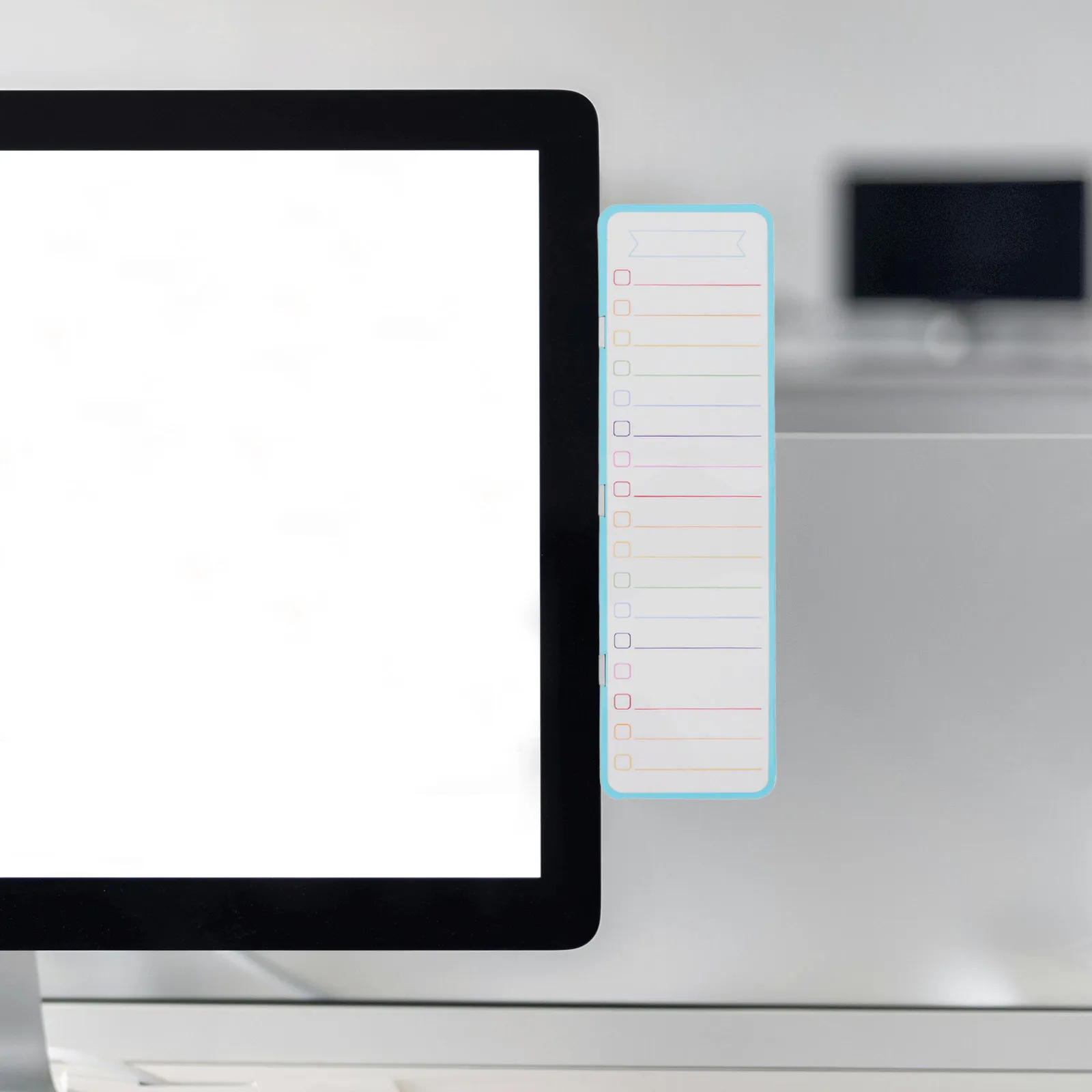 

Magnetic Dry Erase Board Magnetic Note Pad Minimalist Design for Computer Screen Grocery List Kitchen Organizer Fridge