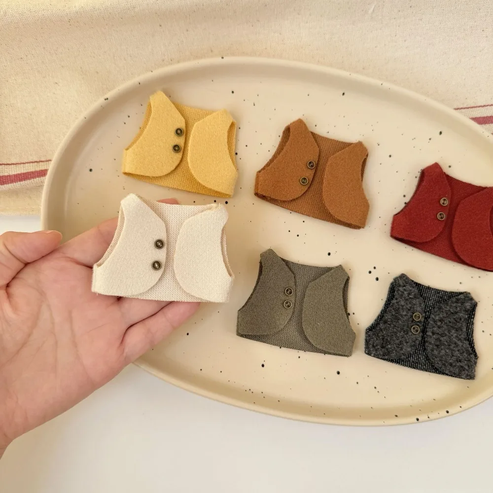 Mini Tank Top Ubranko Bez Rękawów Koszulka Bawełniana Kostium Kamizelka dla 10~15cm Akcesoria