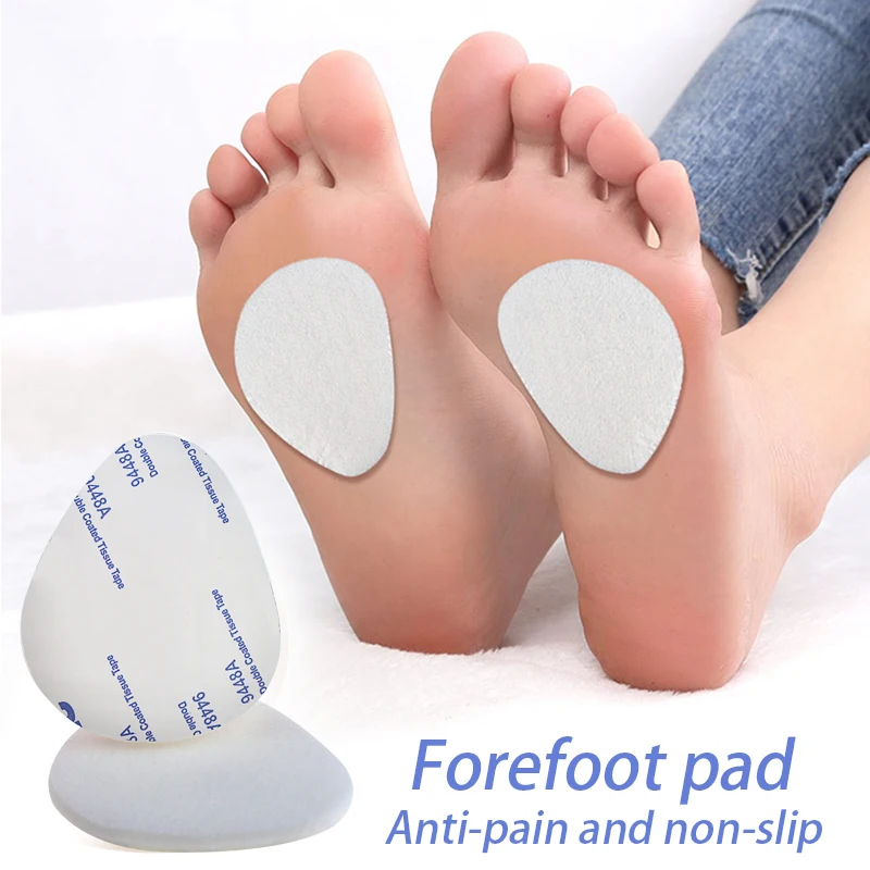 1 Pair Plush Forefoot Pad Soft and Sweat-Absorbent Adhesive High Heel Shoes Plush Forefoot Pad High Heel Shoes Protective Pads