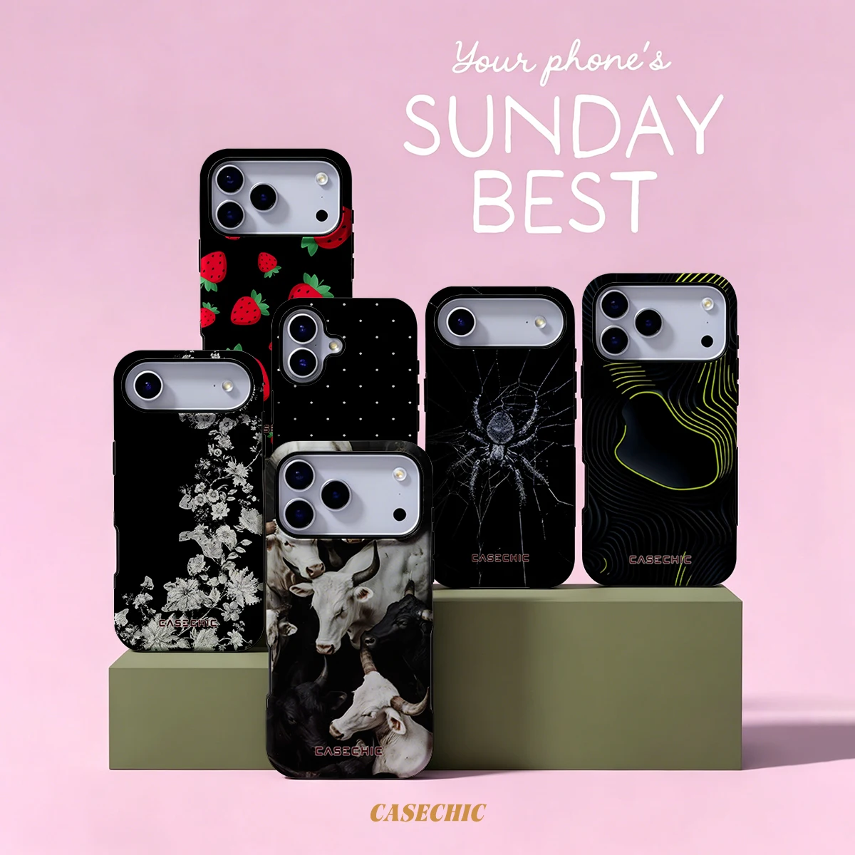 Black and White Cows For Samsung Galaxy S26 S25 S24 A56 A36 Phone Case Double-Layer Protection Cover for Women Girl CaseChic