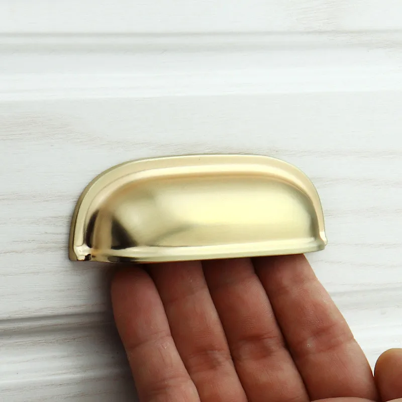 Shell Gold Cabinet Pulls Kitchen Door Handle Furniture Drawer Cupboard Dresser Knobs Zinc Furniture Hardware