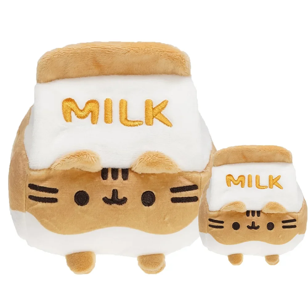 New Style Stuffed Animals Plush Chocolate Milk Carton Cat Plush Doll Milk Box Cat Toy Exquisite Soft Brithday Present for Friend