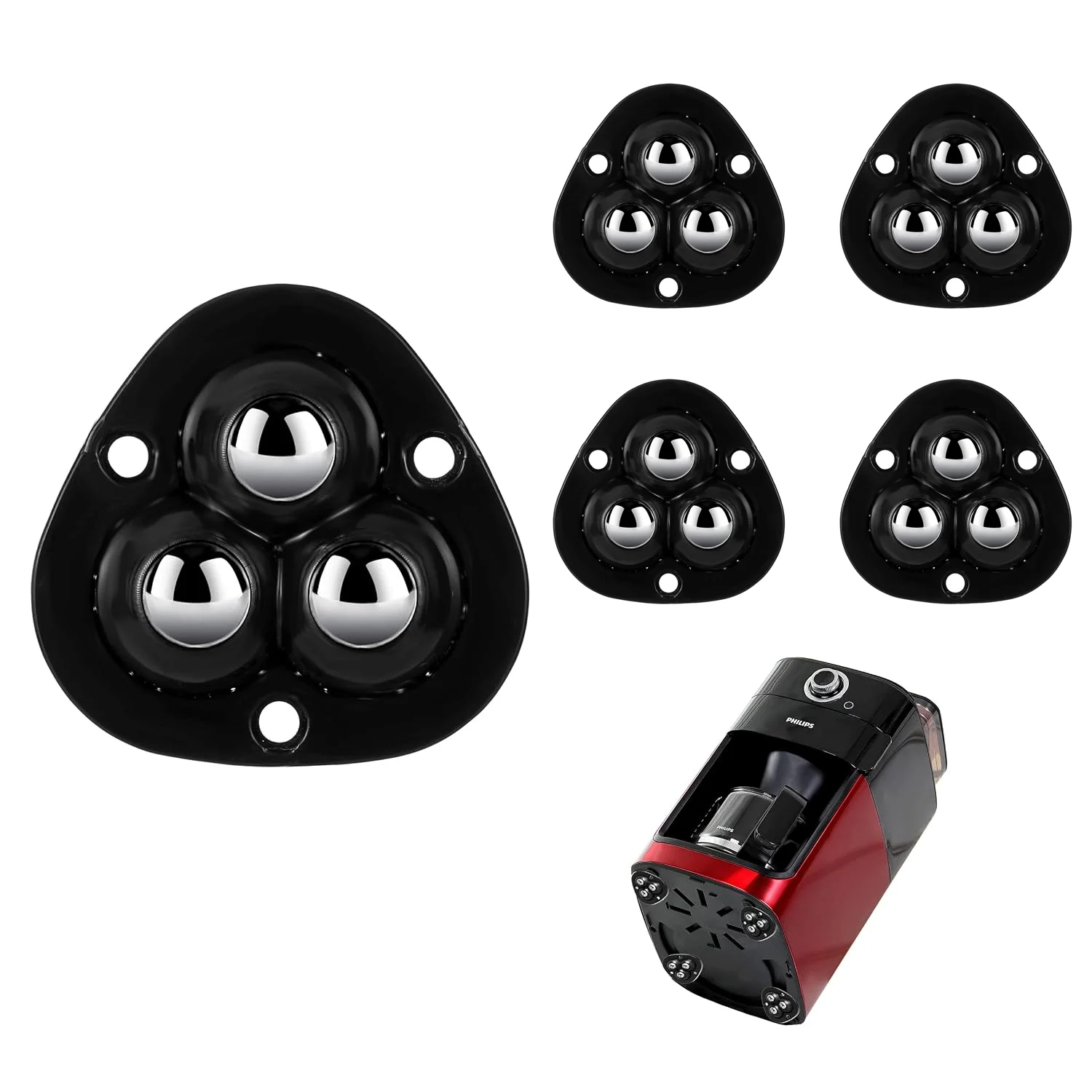 4PCS Small Appliance Wheels Casters for Kitchen Appliances on The Countertop,Self Adhesive Rollers/Sliders for Coffee Maker