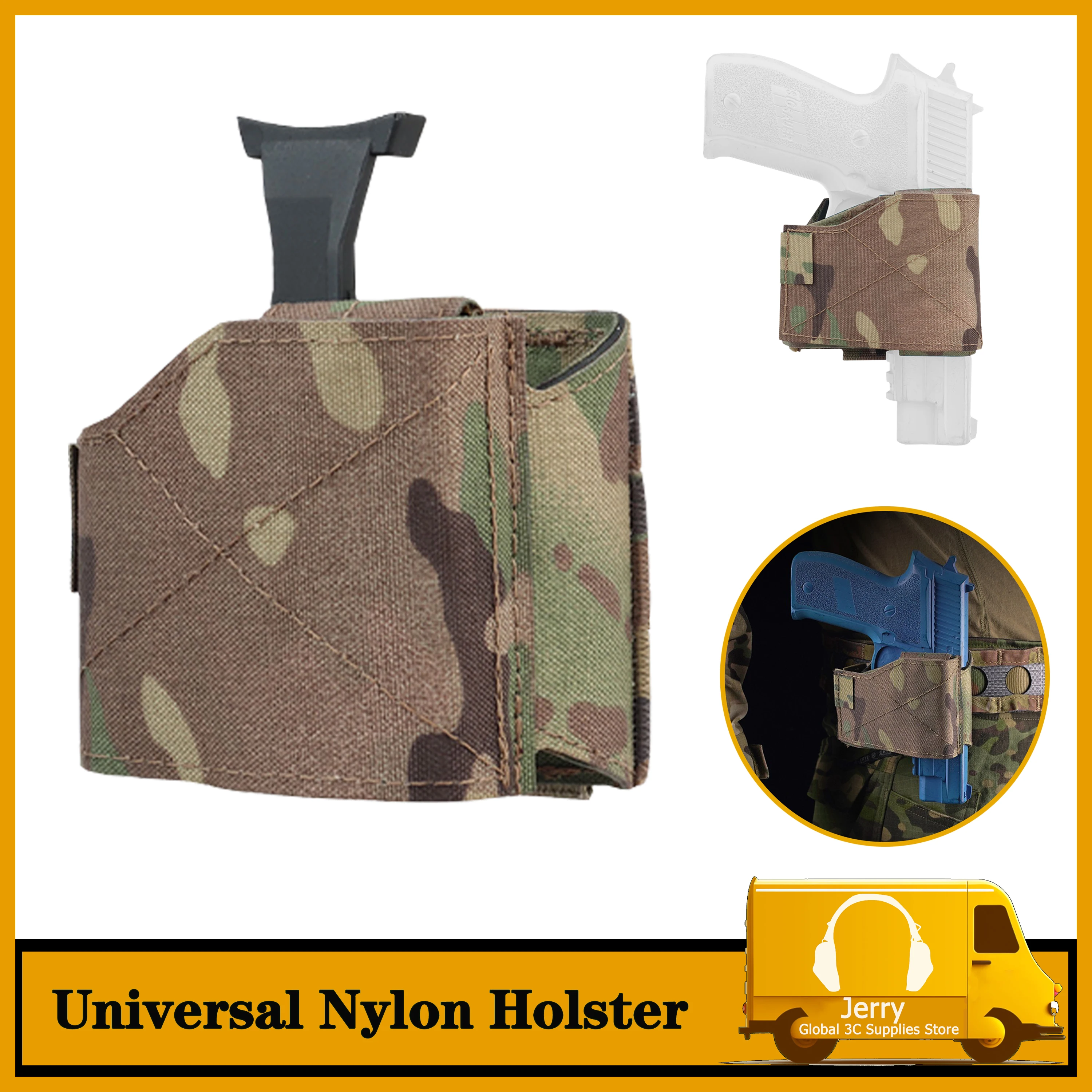 Universal Gunnery Exercise Activity Handgun Release Holster，Suitable For MOLLE Plate Carrier And Handgun Shooting Equipment Belt