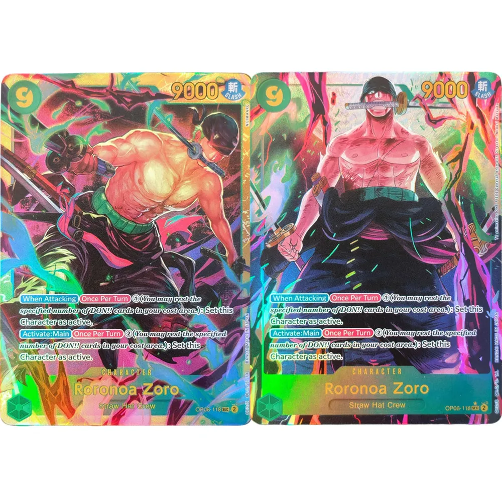 One Piece Proxy Card Holo Roronoa Zoro OP06-118 SEC Character English TCG Collection Anime Card
