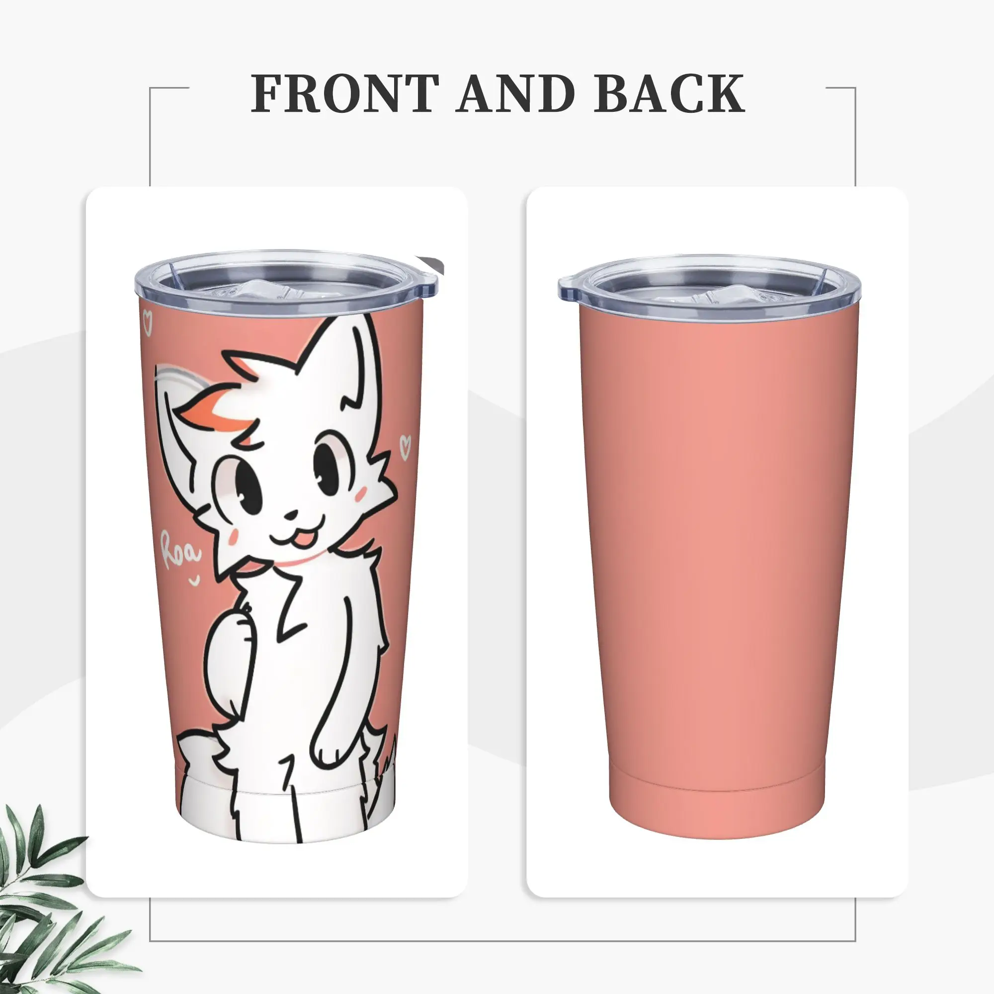 Boykissers Silly Tumbler Vacuum Insulated Cat Coffee Cups with Lid Straw Double Wall Mug Hot Cold Drink, 20oz
