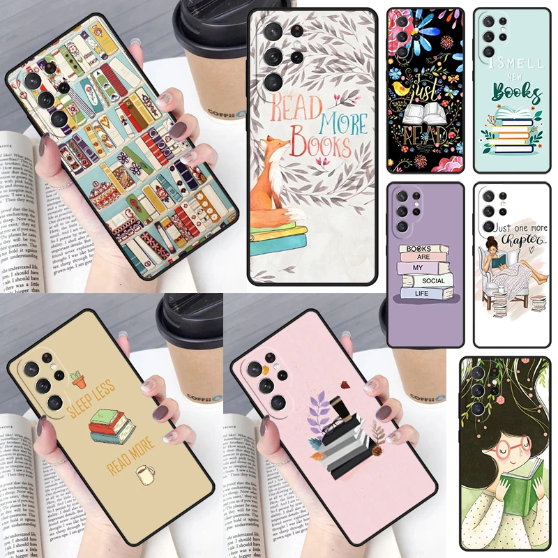 Read More Books Phone Case for Samsung Galaxy S26 Ultra S25 S24 S23 S22 S21 S20 Note10 Plus FE Cover