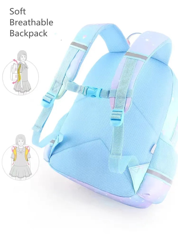 2023 Disney Frozen School Bags For Girls Elsa Anna Primary Student Shoulder Orthopedic Backpack Grade 1-3 Large Capacity Mochila