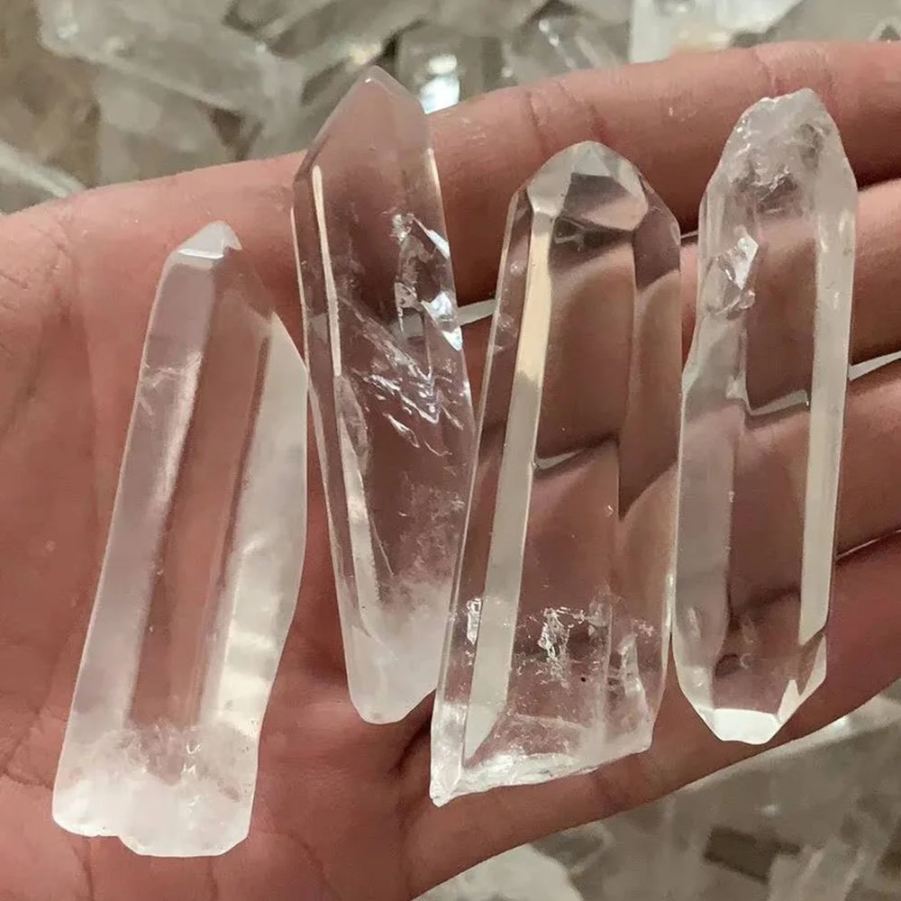 D9 Natural Polished Clear Quartz Crystal Points Column Reiki Healing Wand Energy Stone Raw Rock Mineral Specimen Home Room Decor