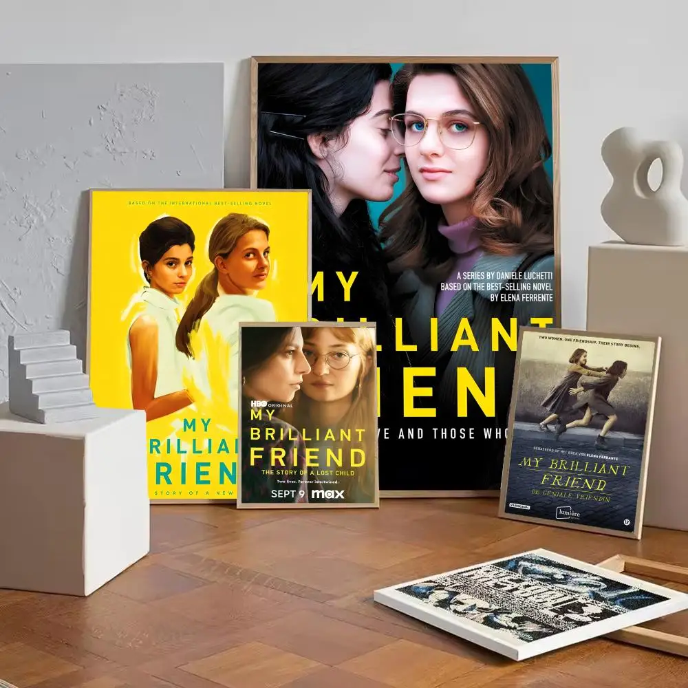 ملصق TV My Brilliant Friend مطبوع عليه ورق غرفة المعيشة وغرفة النوم ومدخل البار والمقهى لوحة فنية للديكور