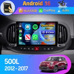 Android 15 Car Radio For Fiat 500L 2012 2013 - 2017 Carplay Auto GPS Multimedia DSP WIFI+4G 360 Camera Stereo 2Din Video Player