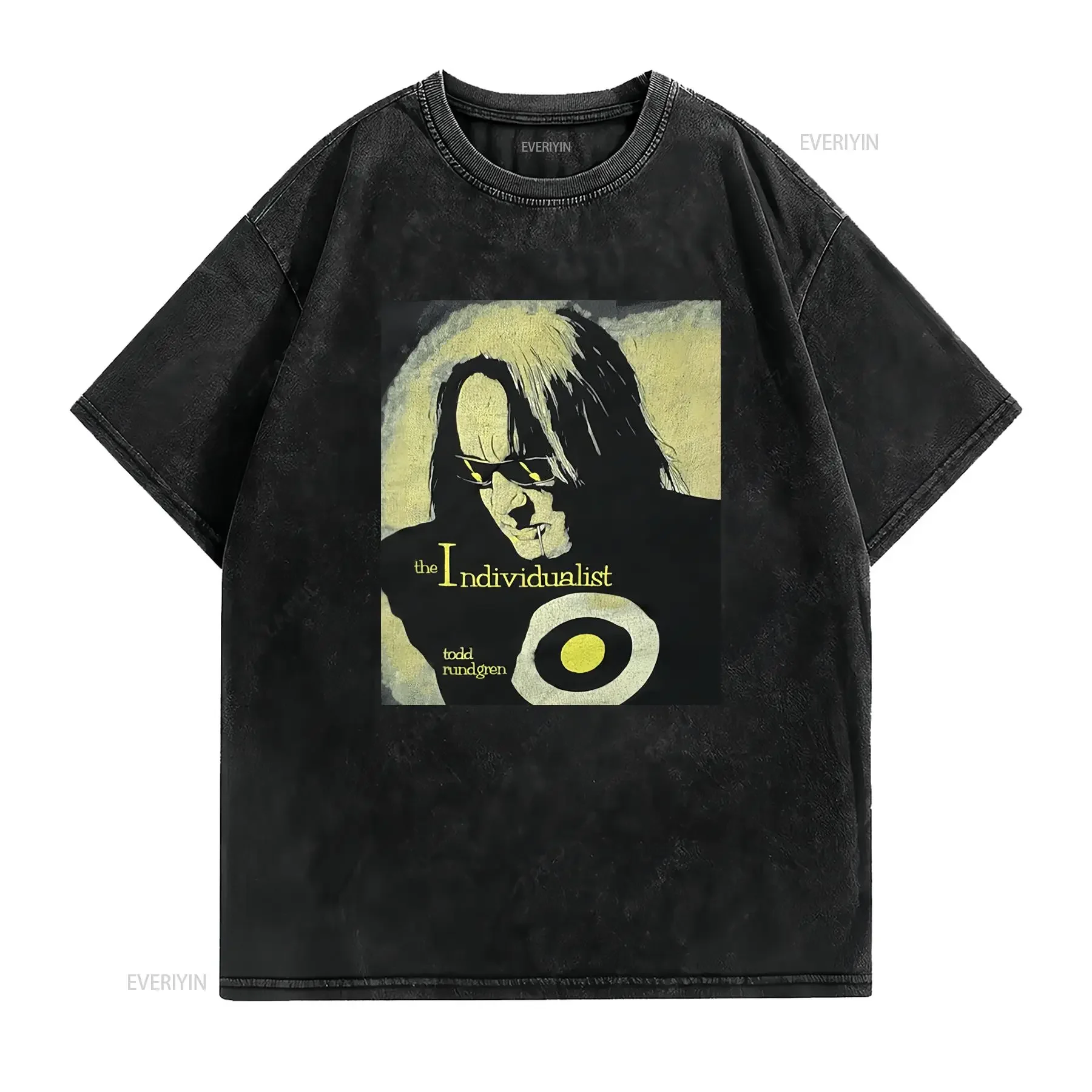 Todd Rundgren The Individualist size L Large Black T Shirt Rare TR i Utopia Band vintage Washed homme Casual designer clothes