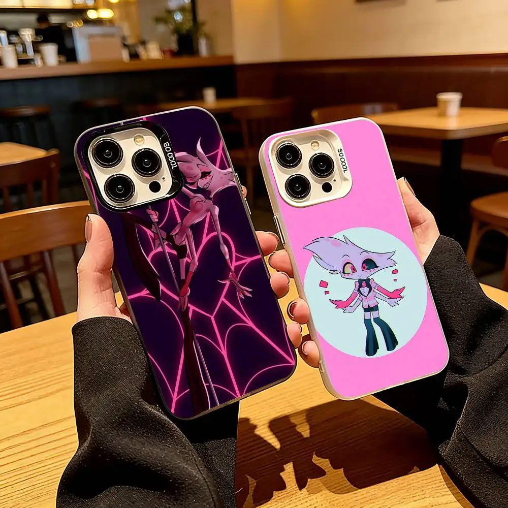 

Demon A-Angel D-Dust Phone Case For iPhone 17,16,15,14,13,12,11 Plus,Pro Max,XS,Colored Silver Plated Inside Cover