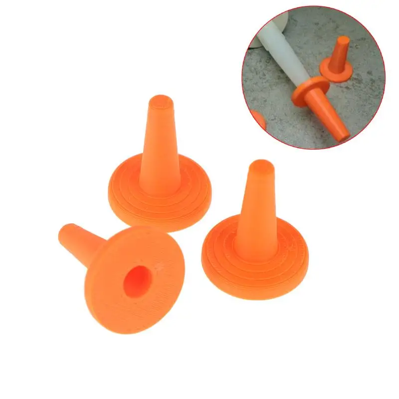 3Pcs 3D Printed Caulk Sealing Caps Glue Mouth Protective Cover Caulking Nozzles Caps Reusable Auxiliary Tools