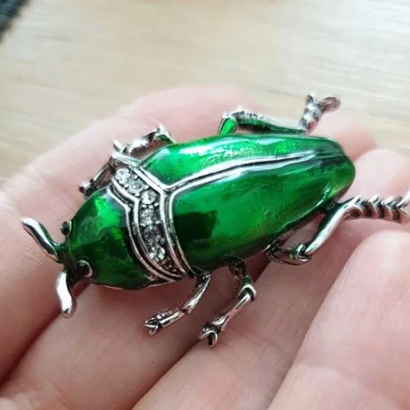 Fun Beetle Brooches Insect Pin Bug Brooch Women Men Jewelry Kids Accessoriesd Badges Fashion Gift