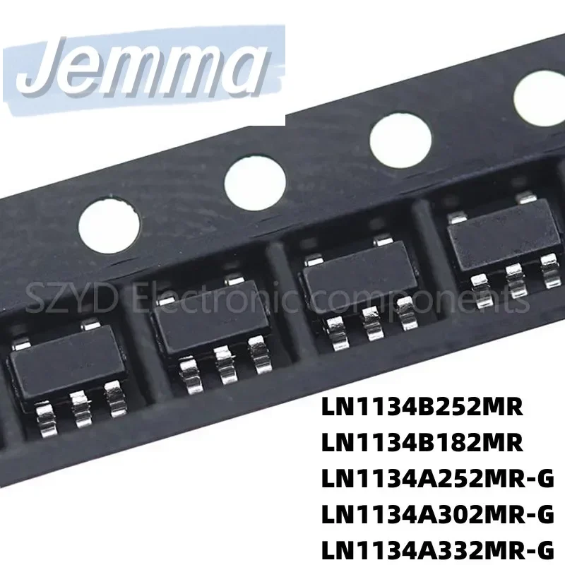 100PCS SOT23-5 LN1134B252MR LN1134B182MR LN1134A252MR-G LN1134A302MR-G LN1134A332MR-G