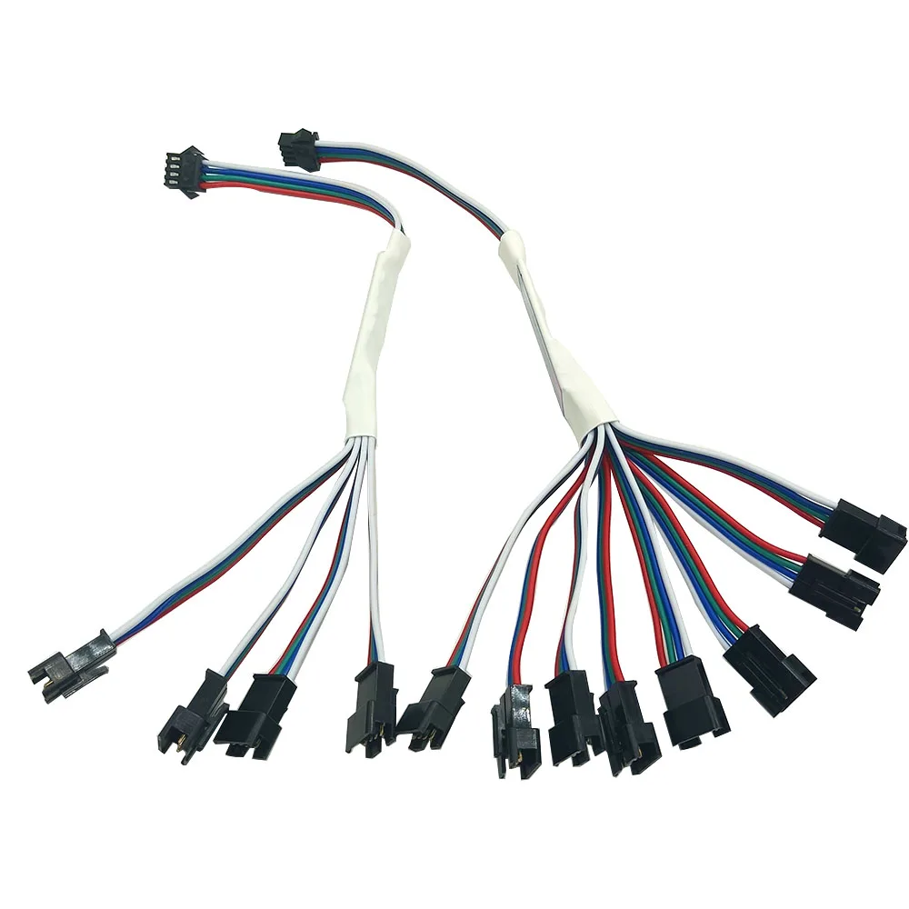 Mini TTL Signal LED Amplifier Repeater for WS2811 WS2812B SK6812 3Pin Addressable RGBIC LED Strip String Module 1 TO 4/8 DC5-24V