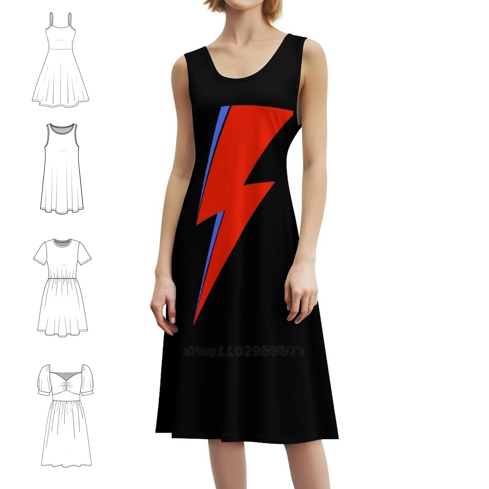 

Наклейка Aladdin Sane, винтажное богемное платье с пышными рукавами или без рукавов, варианты женского платья Aladdin Sane, женская одежда