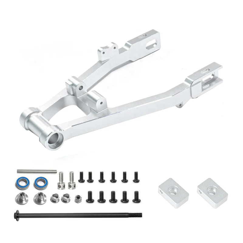 A63T-For LOSI 1/4 Promoto-MX RC Car Electric Motorcycle Rear Swing Rear Fork Wheel Seat Replacement Accessories 264000 Silve