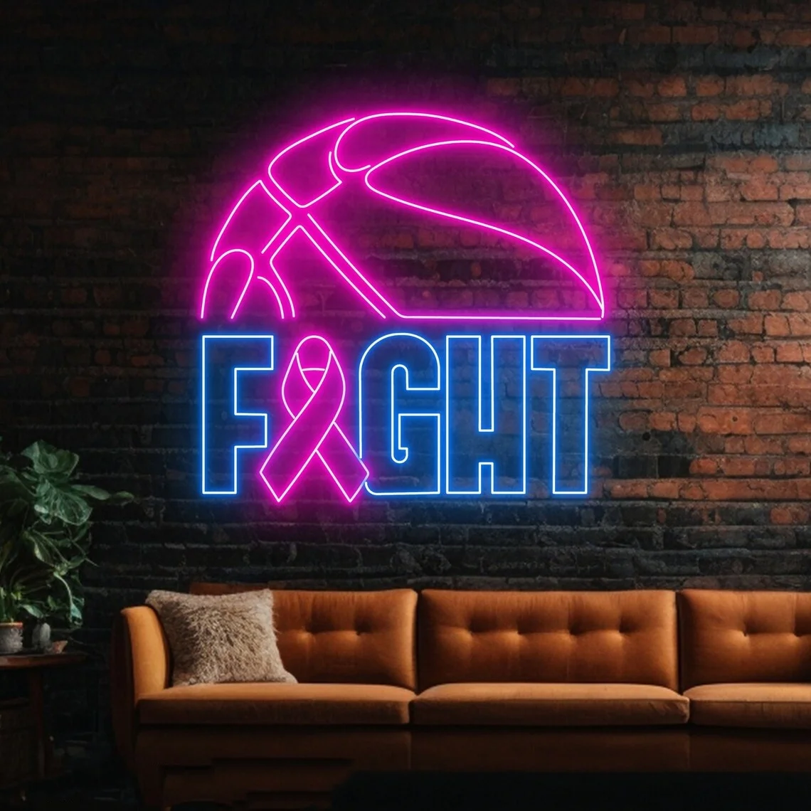 Basketball Fight Neon Sign Basketball Sign Basketball Shop Bedroom Decor Neon