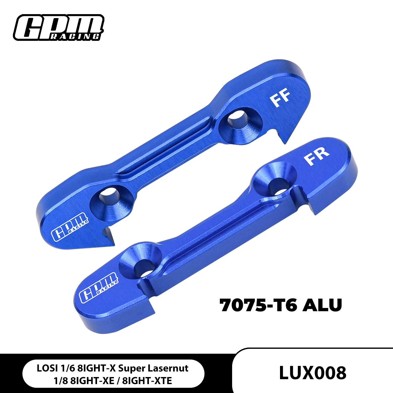 

GPM 7075 Alloy Front Lower Suspension Mount For 8IGHT-X Lasernut 8XE 8XTE LOSI