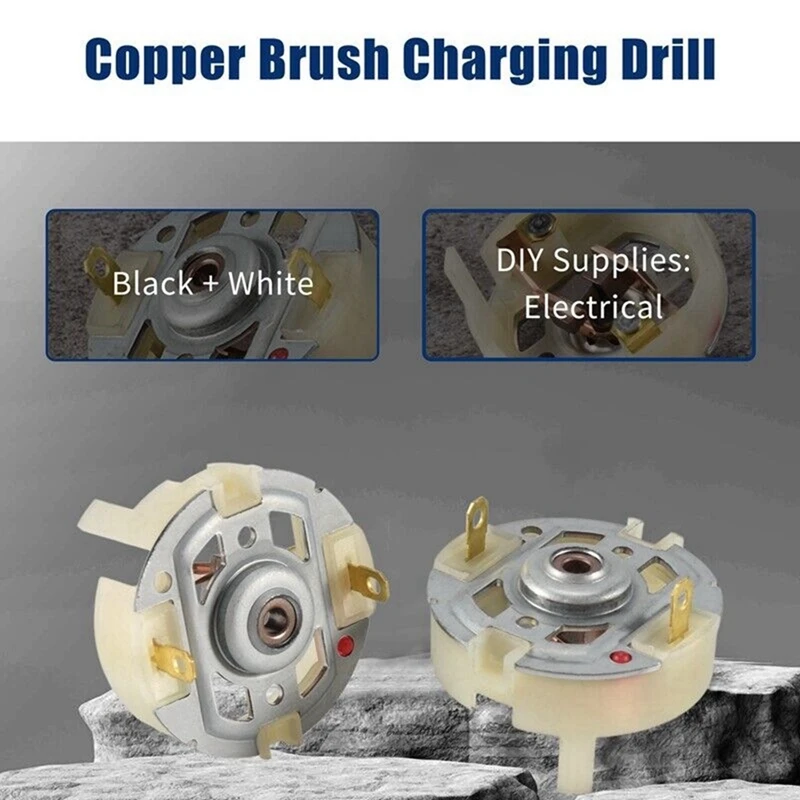 ABDJ-RS550 DC Motor Carbon Brush Holder For Electric Drill / Electric Screwdriver With Copper Brush Tools