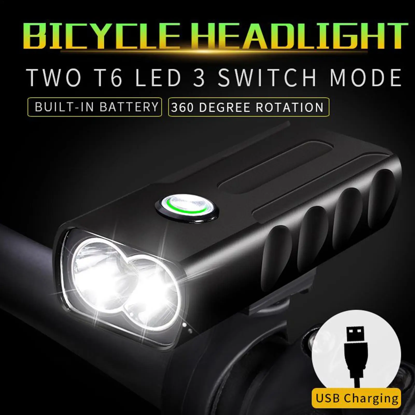 LED Bike Lights Bright Waterproof 360 Rotation Front Bike Light With Multi Modes For Night Riding Road Cycling Commuting Outdoor