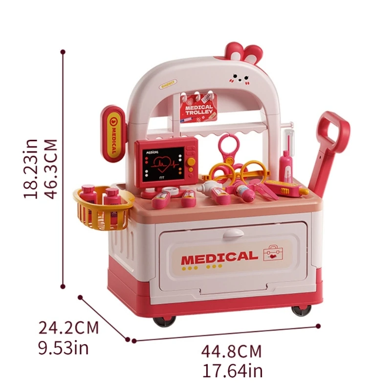 Trẻ Bác Sĩ Nhập Vai Đồ Chơi Mô Phỏng Medicals Xe Giả Vờ Chơi Trò Chơi Medicals Nhạc Cụ Hoạt Động Đồ Chơi Dành Cho Mẫu Giáo
