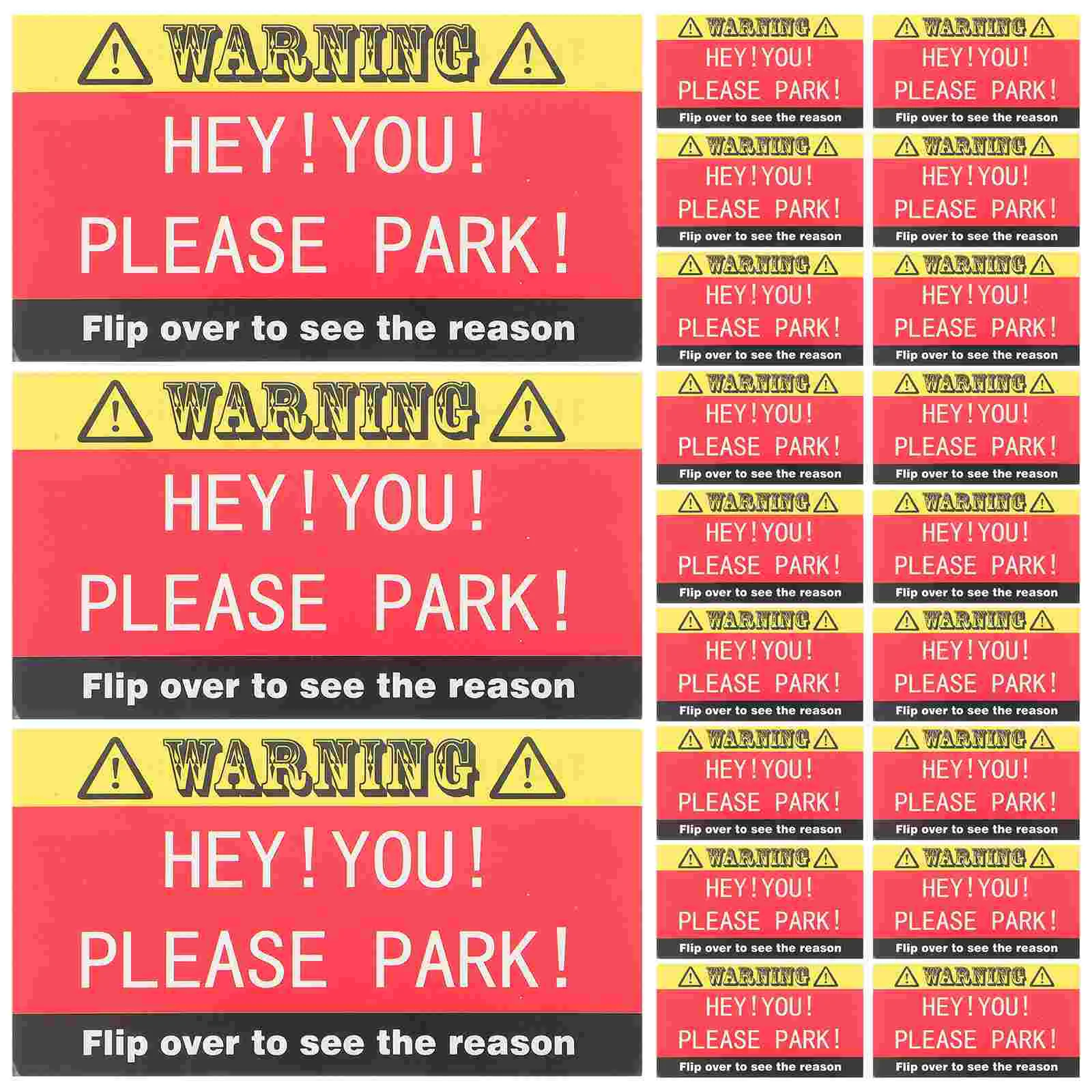 100 Pcs Parking Violation Card Garage Bad Cards Learn to Prank Do Not Here Warning Yard Funny