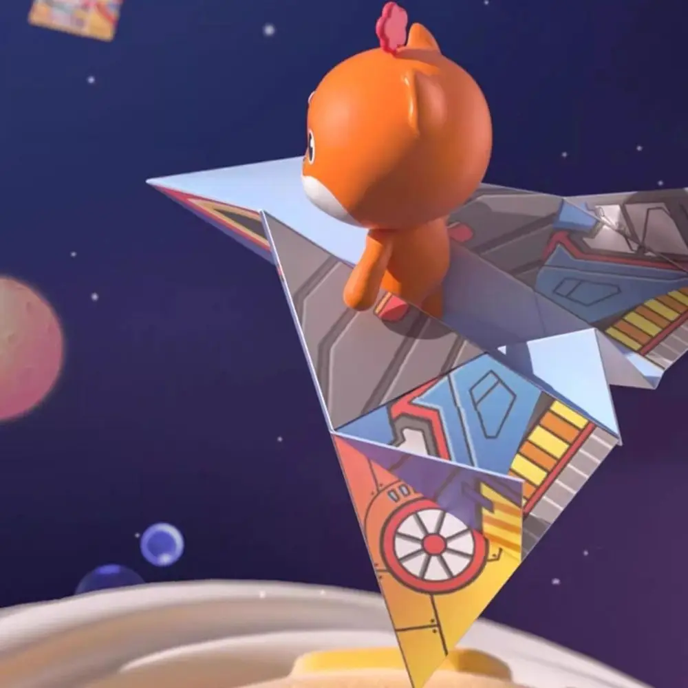 Ensemble de papier coloré fait à la main, apprentissage artistique, avion Montessori, Origami, dessin animé 3D, avion en papier polyvalent
